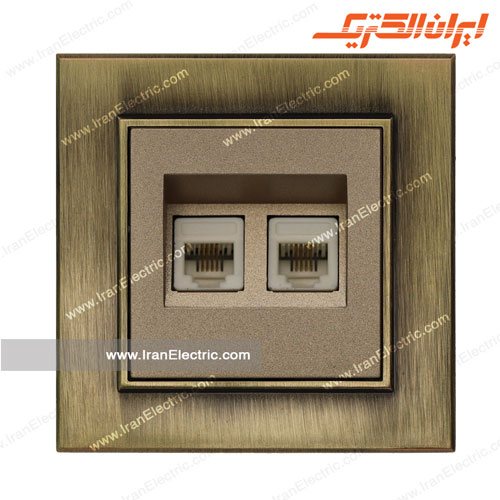 سوکت شبکه کامپیوتر برلیان طرح متال زیتونی