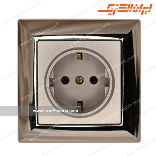 پریز برق ارت الیزه متال سیلور