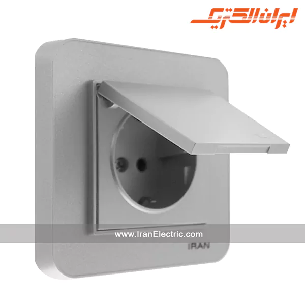 پریز برق ارت دربدار ارس نقره ای