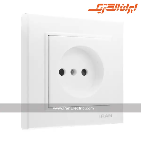 پریز برق ساده برلیان سفید