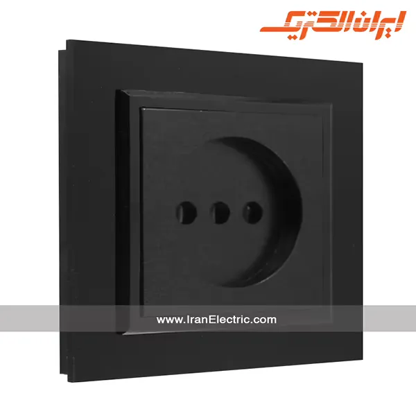 پریز برق ساده پلکسی مشکی