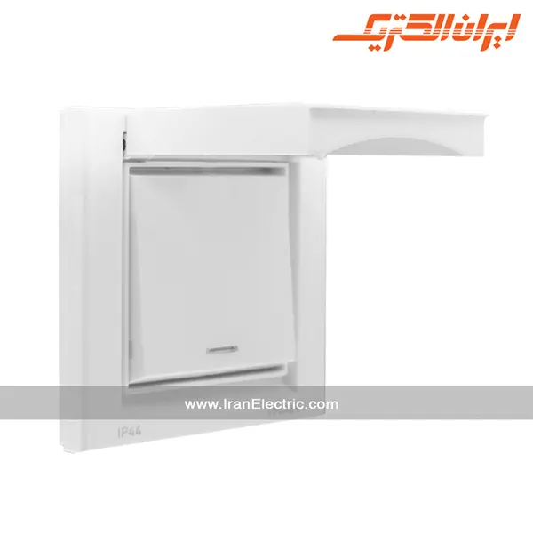 کلید یک پل برلیان سفید IP44